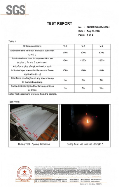 SGS Testing Report of Fire Resistant Polycarbonate (4)
