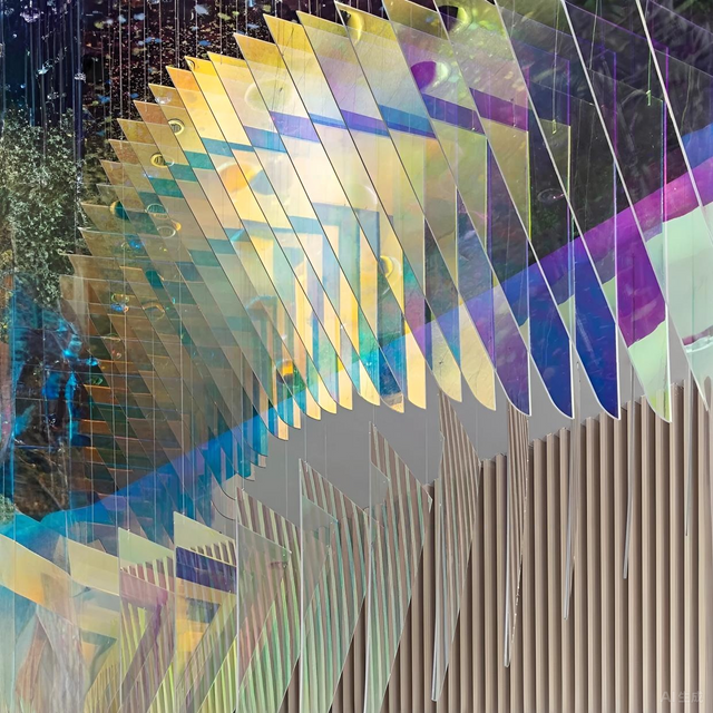 Iridescent Extruded Acrylic Display